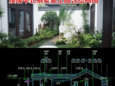 别墅建筑 高端中式别墅建筑 新中式低层别墅 农家自建房建筑