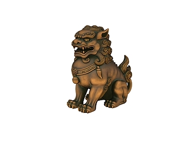 中式雕塑摆件 中式 狮子 雕塑 美陈 摆件