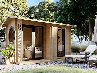 原木风木屋 小型木制小屋