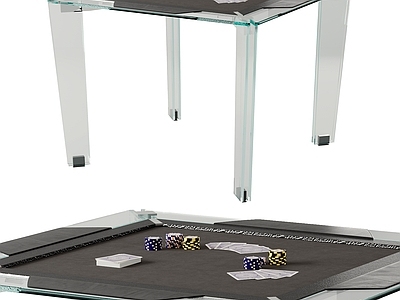 意式极简麻将桌 棋牌桌