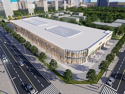 现代主义商场建筑 商场 农贸市场