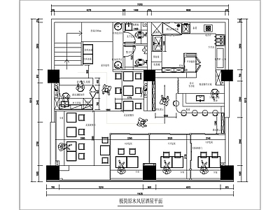 酒吧 极简原木风酒馆 居酒屋 音乐酒吧