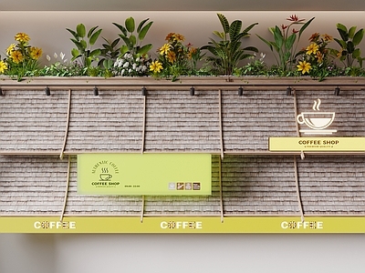 原木风门头 门头门面 招牌灯箱 咖啡店门头 广告灯箱 奶茶店灯箱