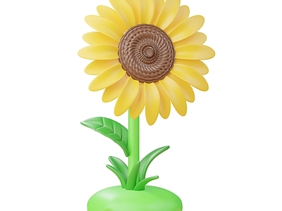 现代绿植摆件 向日葵 小黄花 卡通向日葵