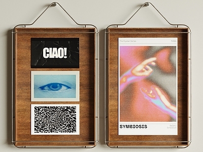 复古组合画 中古风挂画 装饰挂画 艺术挂画 画框 挂画组合