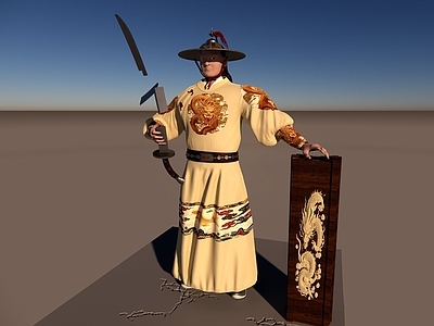 中式虚拟人物 人物 锦衣卫 古人 古代服装 飞鱼服