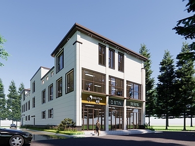 现代主义其他商业建筑 商住两用 门面房 独栋别墅 现代简约