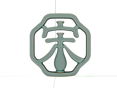 宋式美学立体LOGO 宋代瓷器窗花 艺术品 陶瓷艺术品 雕塑摆件