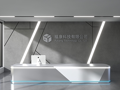 未来主义办公大厅 现代背景墙 前台背景墙 公司形象墙 接待背景墙