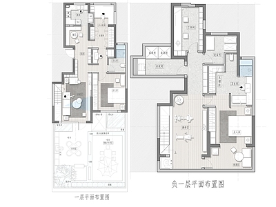 别墅 270平别墅 平面图 方案图 彩平图