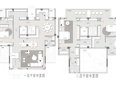 别墅 520平别墅 平面图 方案图 彩平图