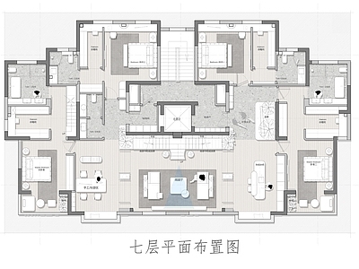 别墅 550平复式 平面图 方案图 彩平图
