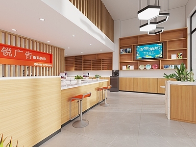 原木风其他商业空间 现代打印店 图文打印店