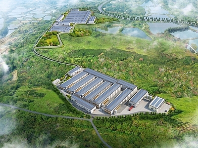 产业园建筑 蛋鸡全产业链项目 养鸡场 屠宰场 养殖基地 鸡