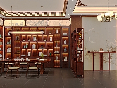 新中式茶馆 茶馆 茶室 茶叶店 中式