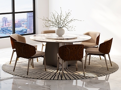 轻奢餐桌椅 意式轻奢餐桌椅 意式餐桌椅组合