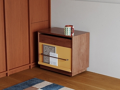 中古风床头柜