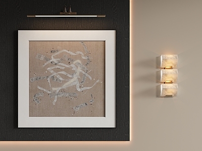 轻奢挂画 现代挂画 装饰画 抽象挂画 油画 壁灯