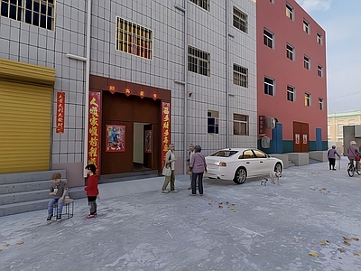 现代乡村民房 乡村 农村 民房 街景 城中村