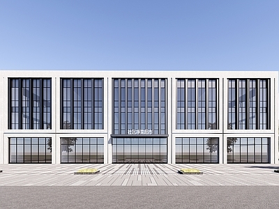 现代主义农贸市场 现代风格净菜超市 社区配套菜场 多层菜场