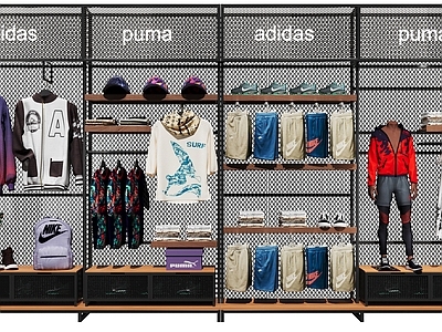 工业风货架 服装店展示架