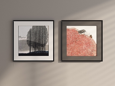 现代简约组合画 现代装饰画 挂画 黑白挂画 挂画组合 抽象画