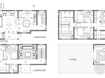 别墅 300平自建别墅 平面图 方案图