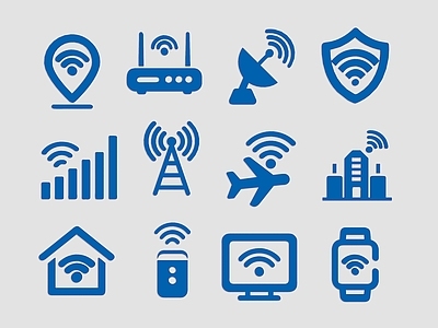 其他办公用品 wifi图标 网络图标 通讯标识 信号标志 无线网络