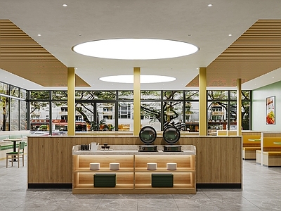 现代简约自助餐厅 原木