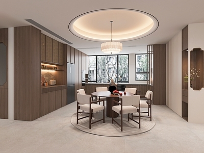 新中式宋式餐厅 新中式宋式美学 新中式餐厅 宋式美学餐厅 吊灯 新中式餐桌椅