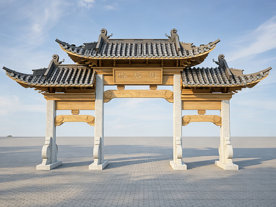 中式古建古建筑 古建筑大门门头