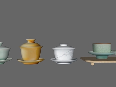 新中式茶具 茶杯 盖杯 茶碗 托盘