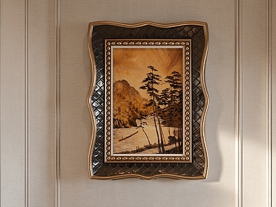 美式玄关挂画 法式挂画 老钱风挂画 玄关挂画