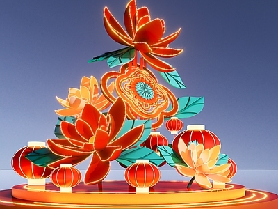 新中式文旅美陈 美陈 雕塑 城市 景观 现代