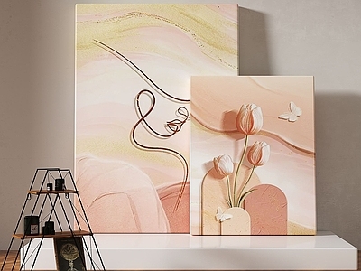 奶油风组合画 奶油风简约组合画