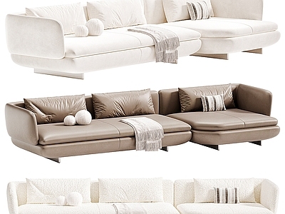 意式极简L型沙发 Minotti