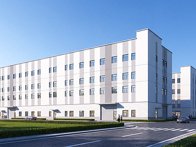 现代主义标准厂房 厂房 工业建筑 产业园区 现代厂房 工业园区