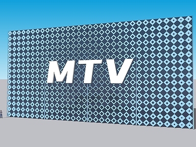 立体LOGO 建筑立面 参数化 外墙表皮 店面 门脸