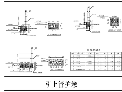 其他电气工程节点 引上管护墩 护墩 管护墩 通信护墩