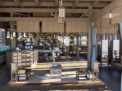 中式药店 古代医馆 药店