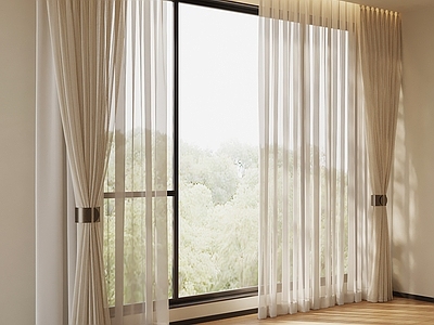 奶油风窗帘