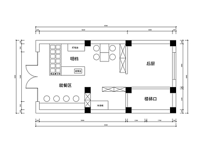 其他餐饮空间 餐饮店 麻辣冷吃店布置图 现代简约风格