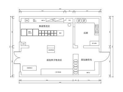 其他餐饮空间 熟食店 现代简约 熟食店布置图