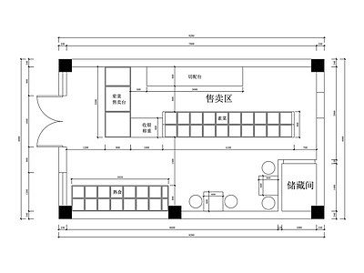 其他餐饮空间 熟食店 现代简约 卤味店布置图
