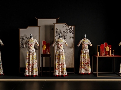 新中式服装展台