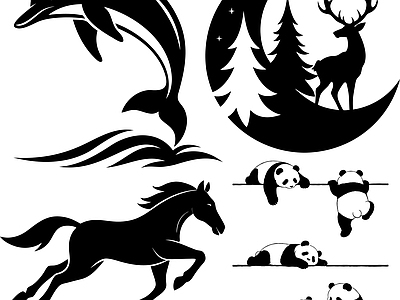 其他图库 花纹 贴图 剪影 线稿 中式