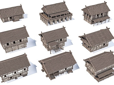 欧式古建风格建筑 中式风格建筑