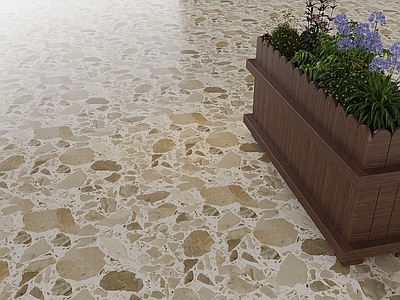 美式石材 黄色水磨石地面