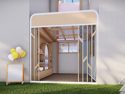 原木风其他学校空间 幼儿园游戏屋 幼儿园造型屋