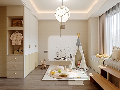 奶油风通用儿童房